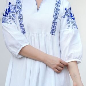 Azure Blossom Dress - Image 4