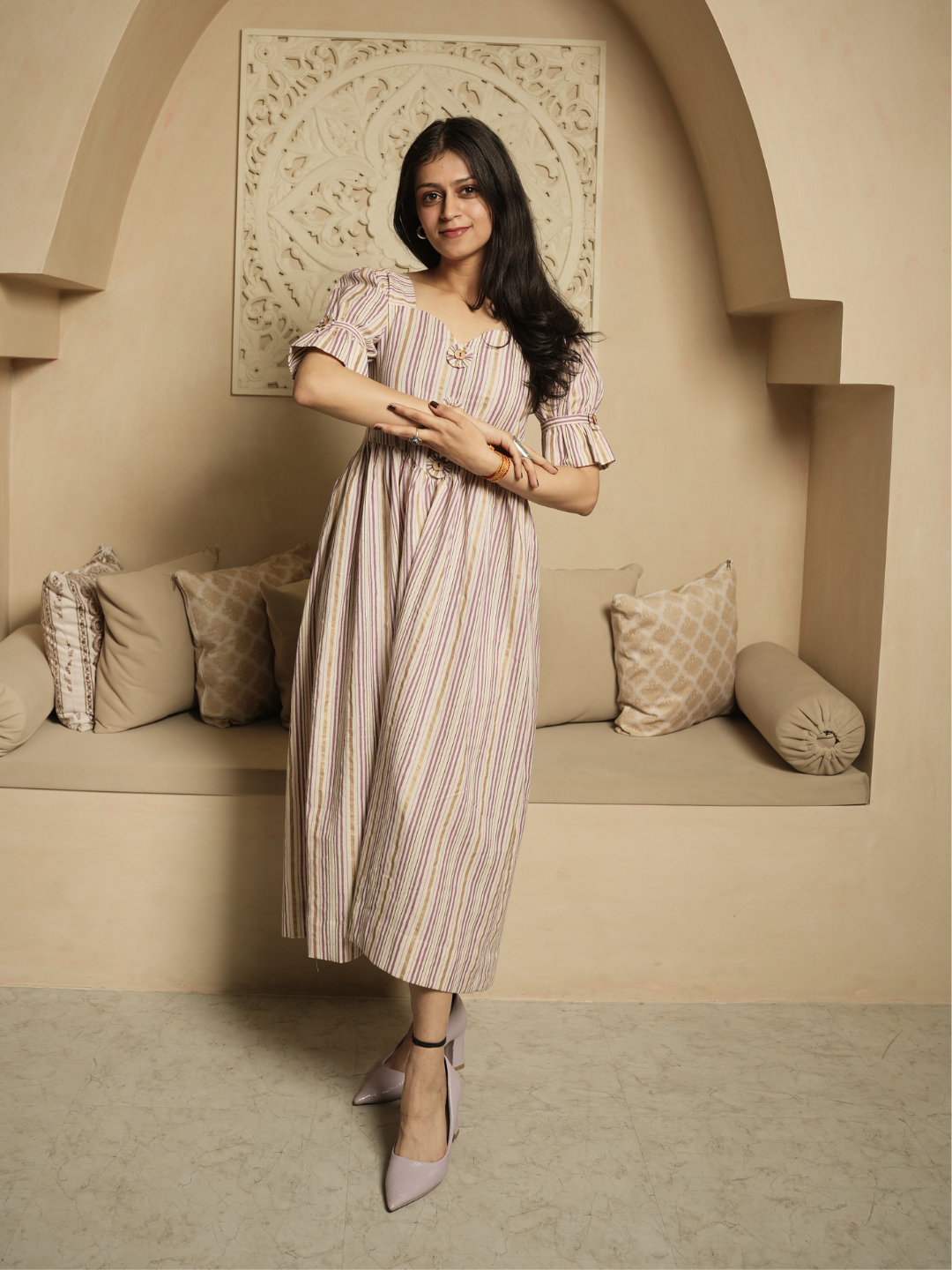 Mauve Stripes Dress - Image 3