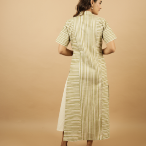 Alternative view of Sage Green Stripes Shrug Dress