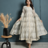 Block Print Golden Stripe Kurta with Pants and Dupatta