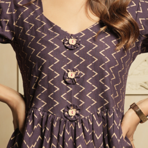 Purple Chevron Dress - Image 3