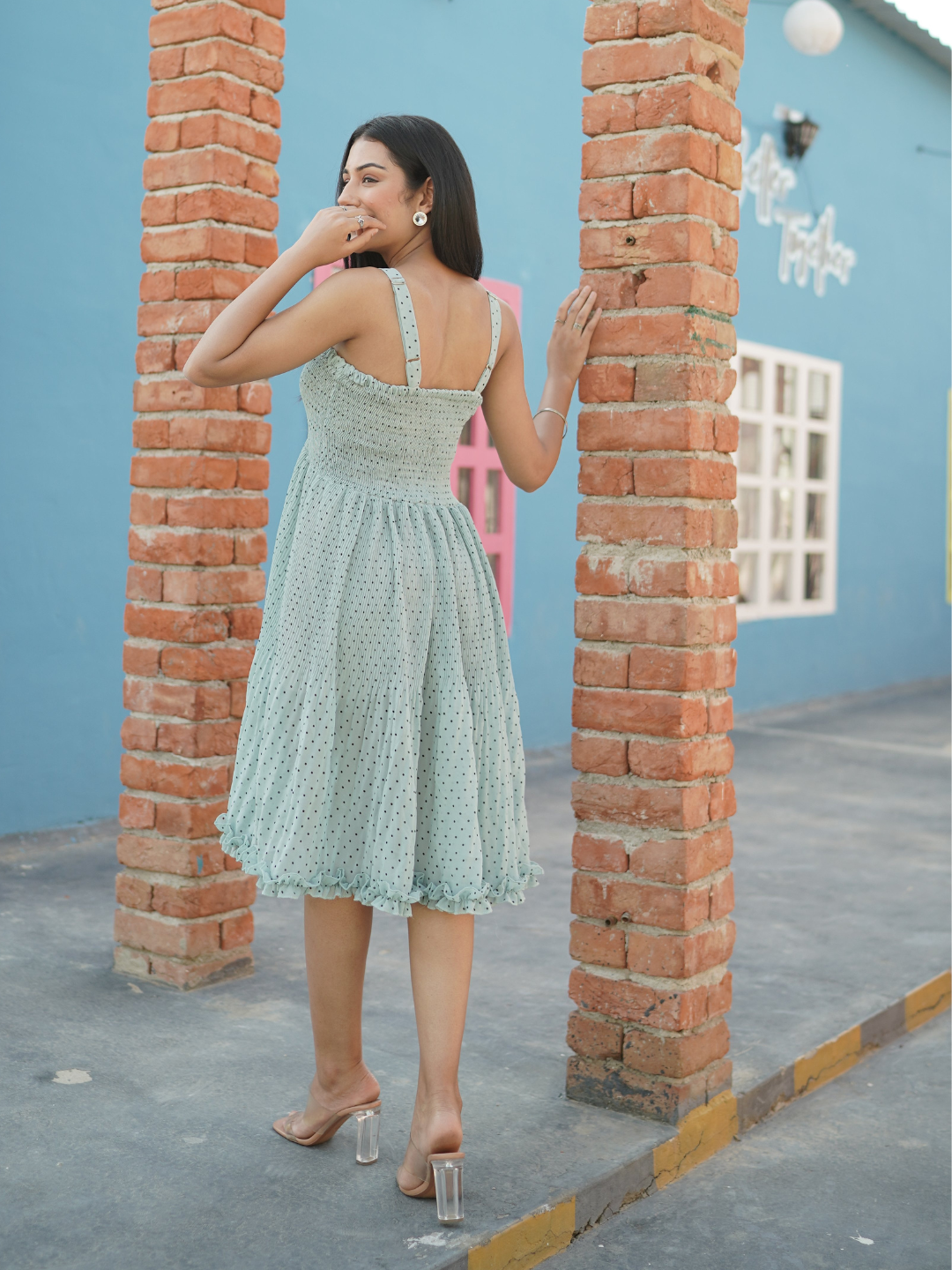 Polka Dots Short Dress - Image 2