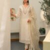 Chanderi Embroidery Pintucks Kurta with Dupatta and Pants