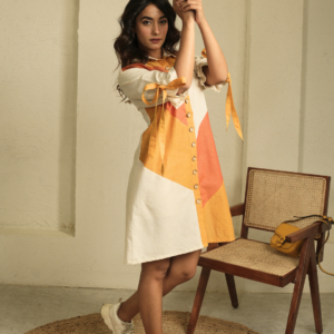 Tri-Chromatic Threads Shirt Dress