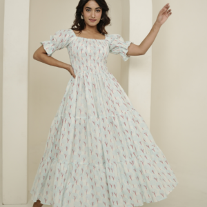 Pastel Hues Block Print Dress