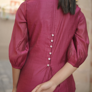 Alternative view of Chanderi Pink Co-Ord Set
