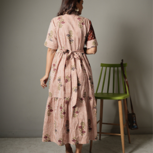 Alternative view of Block Print Half and Half Flower Dress