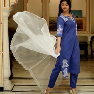 Alternative view of Ocean Breeze Kurta Set With Embriodery