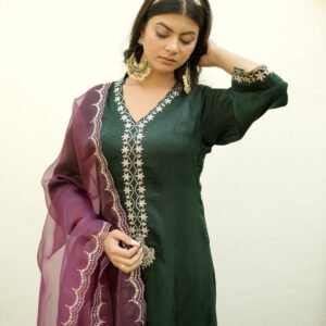 Emerald Elegance Kurta Set - Image 6