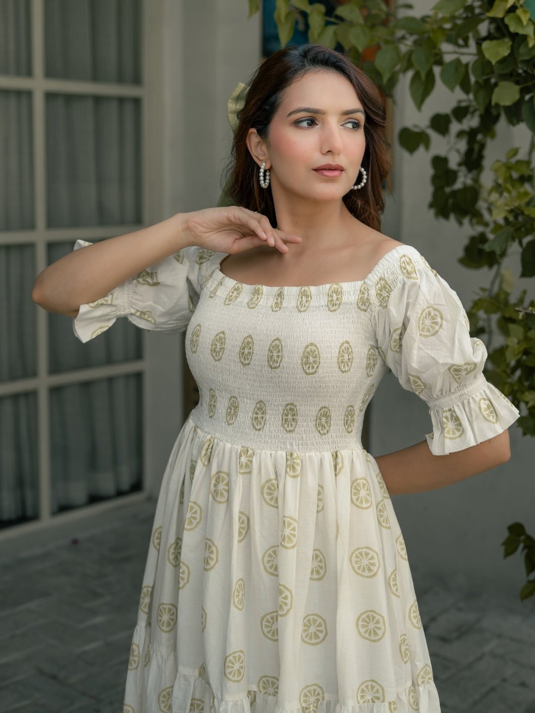 Lemon Sorbet Block Printed Dress - Image 4