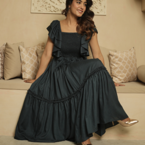 Whimsical Whirl Indigo Dress - Image 4