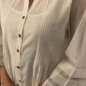 Chanderi Dress with Embroidery - Image 3