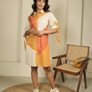 Tri-Chromatic Threads Shirt Dress - Image 5