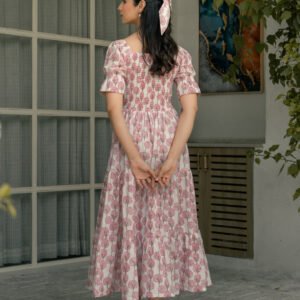 Alternative view of Rosy Petals Block Printed Dress