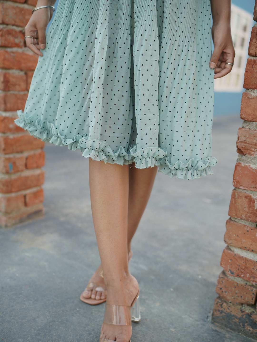 Polka Dots Short Dress - Image 5