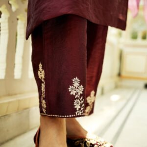 Crimson Luxe Kurta Set - Image 4