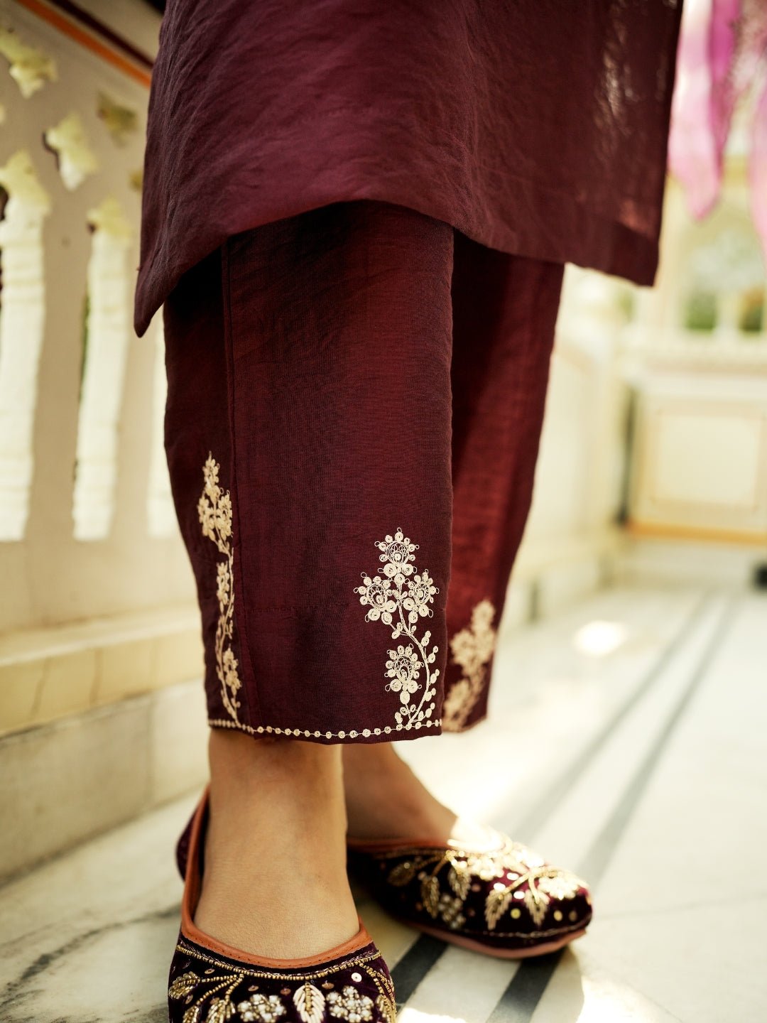 Crimson Luxe Kurta Set - Image 4