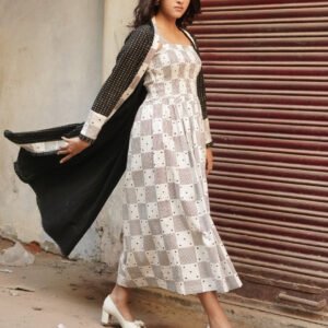 Alternative view of Heart Block Print Inner with Polka Dot Print Shrug