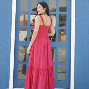 Alternative view of Fuchsia Rayon Midi Dress
