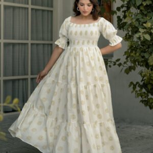 Lemon Sorbet Block Printed Dress