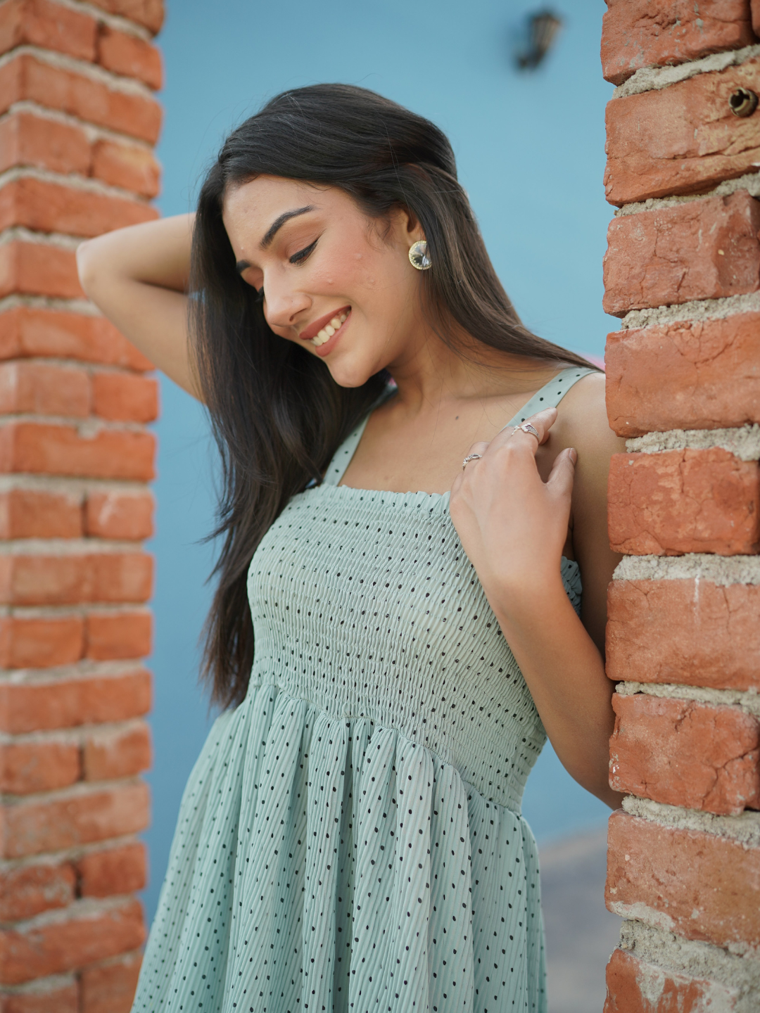 Polka Dots Short Dress - Image 4
