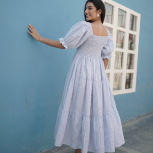 Alternative view of Cotton Dobby Smocked Midi Dress