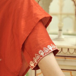 Saffron Glow Kurta Set - Image 8