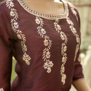 Crimson Luxe Kurta Set - Image 5