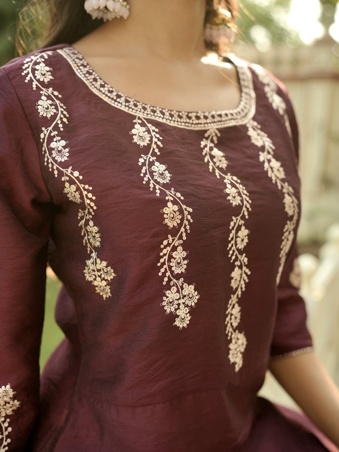 Crimson Luxe Kurta Set - Image 5