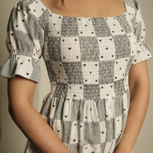 Little Heart Block Print Dress - Image 3
