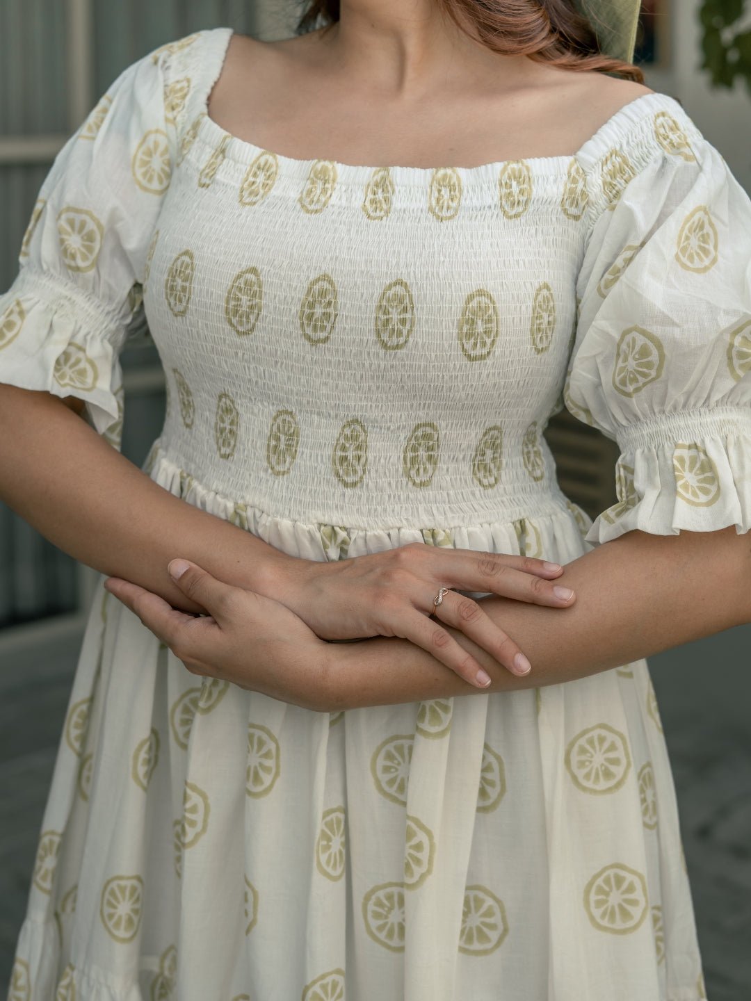 Lemon Sorbet Block Printed Dress - Image 3
