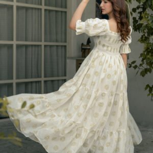 Lemon Sorbet Block Printed Dress - Image 6