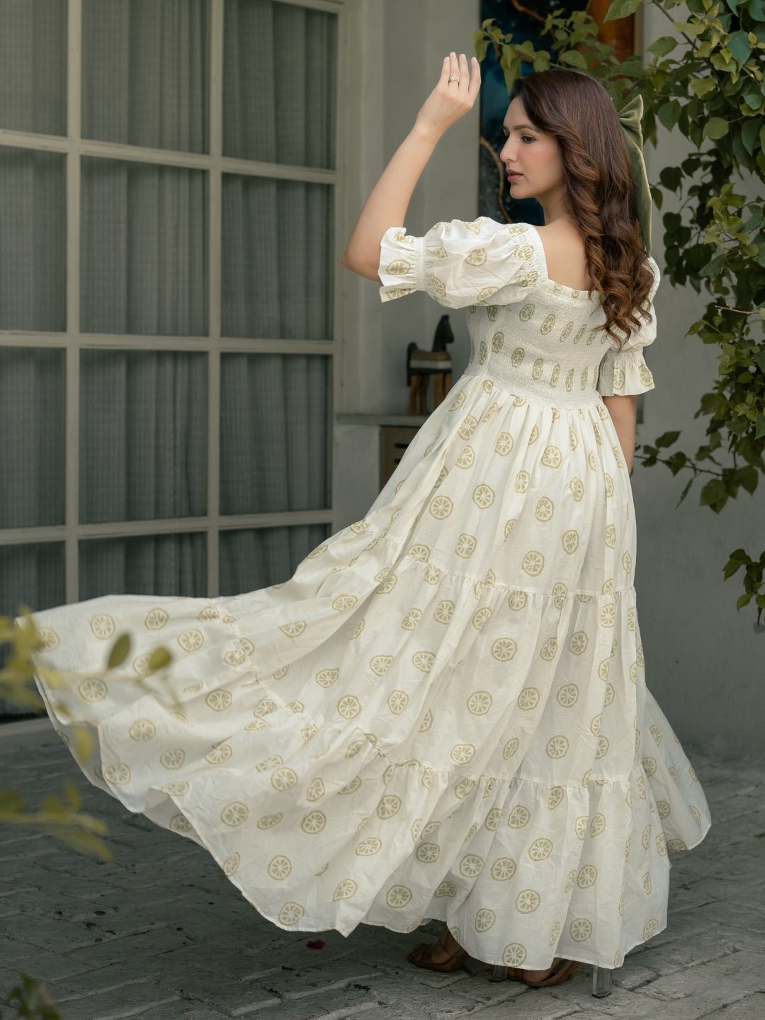 Lemon Sorbet Block Printed Dress - Image 6