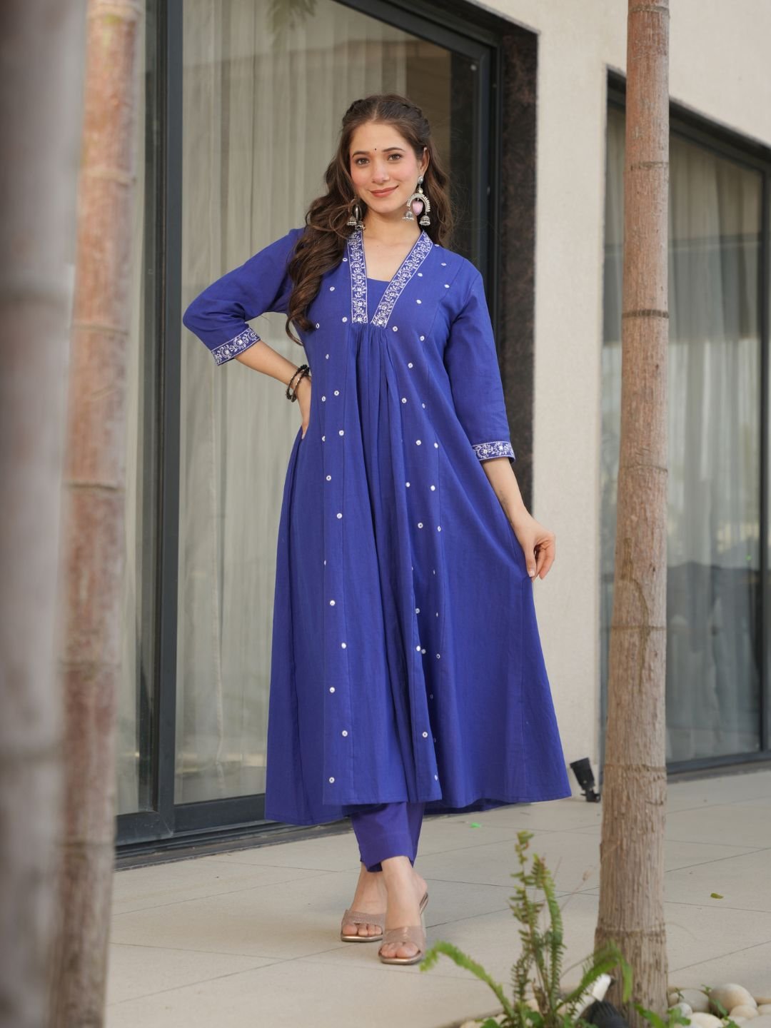 Azure Elegance Anarkali Kurta Set - Image 2
