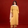 LIME GREEN PINTUCK KURTA SET LINEN