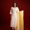 PINTUCK OFF WHITE KURTA SET