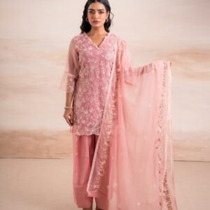 PINK EMBRIODERY SUIT SET - Image 3