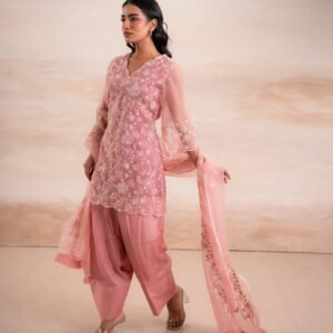 PINK EMBRIODERY SUIT SET - Image 4