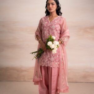 PINK EMBRIODERY SUIT SET - Image 7