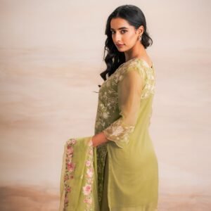 GREEN EMBRIODERY SUIT SET - Image 4