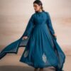 TEAL BLUE ANARKALI WITH PANTS