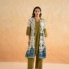 GREEN KURTA SET WITH SHRUG