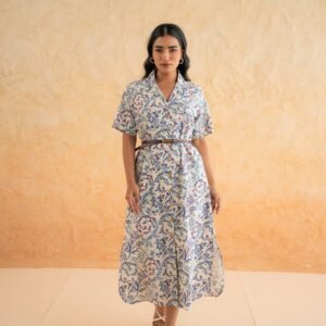 MULTI FLOWER SHIRT DRESS