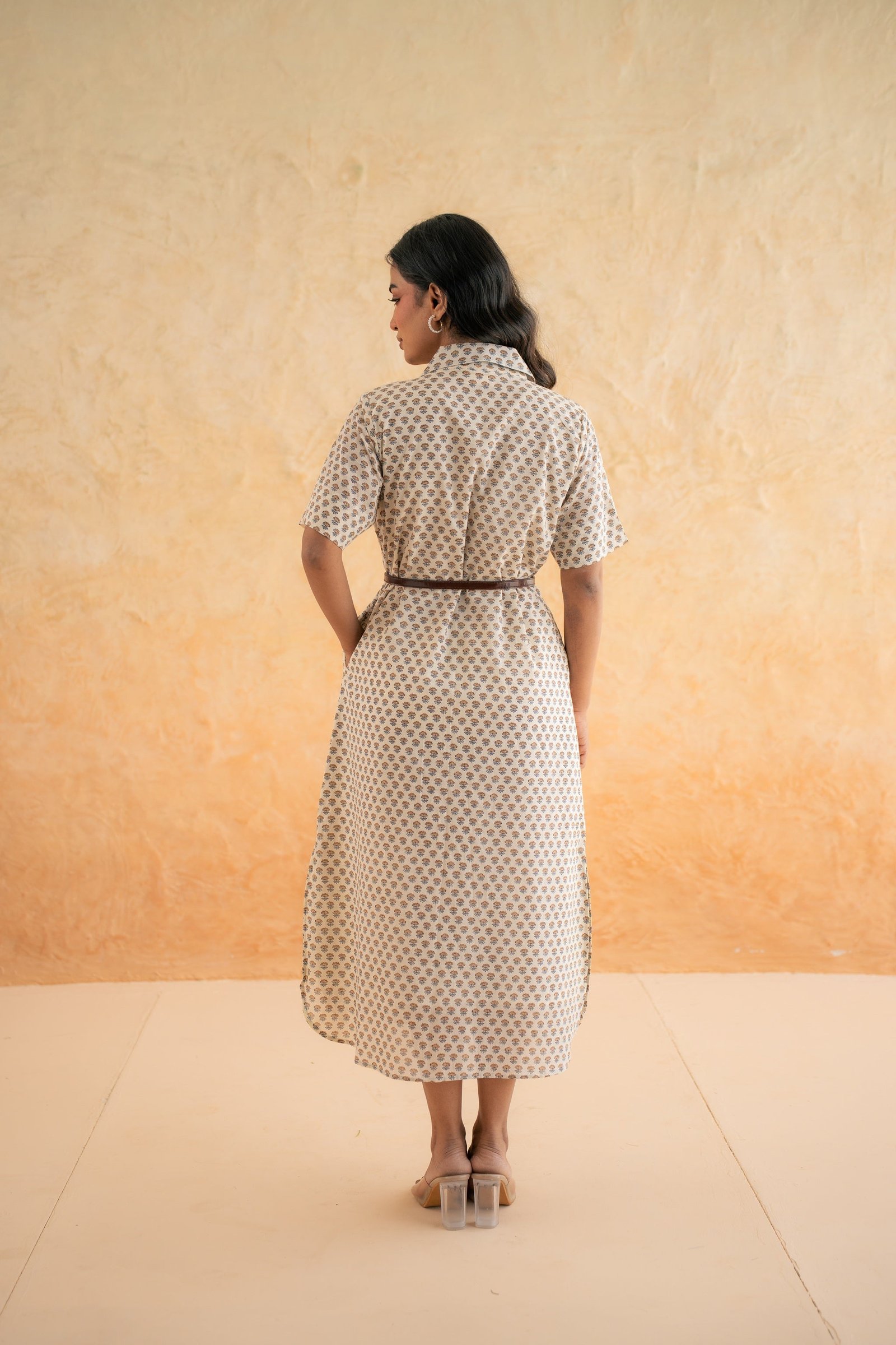 FLOWER BUTA SHIRT DRESS - Image 3
