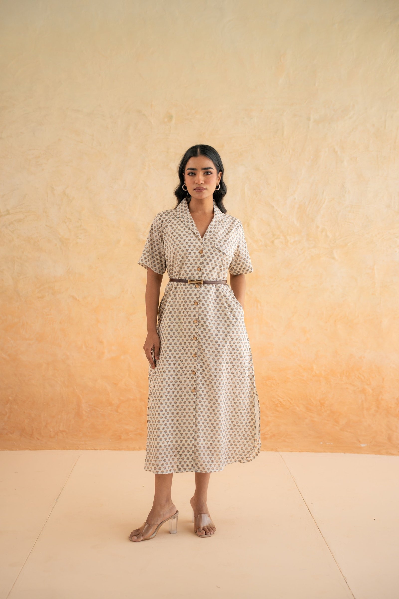 FLOWER BUTA SHIRT DRESS - Image 2