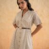 FLOWER BUTA SHIRT DRESS
