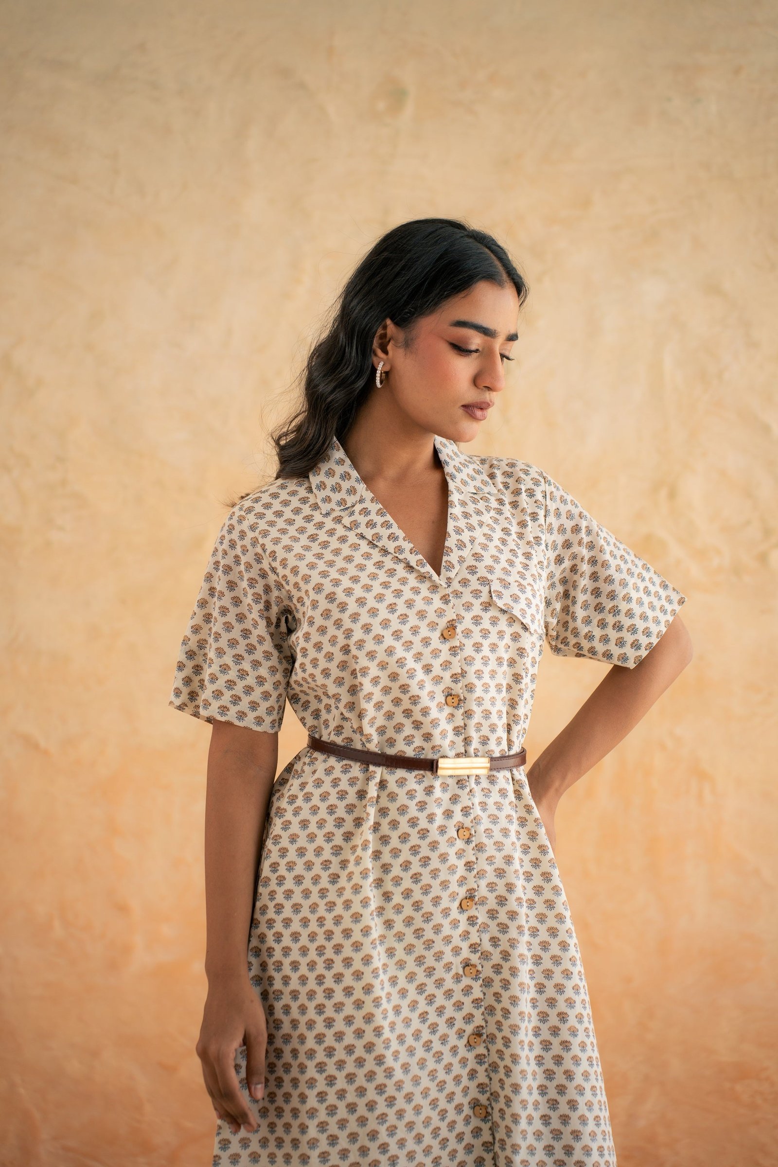 FLOWER BUTA SHIRT DRESS - Image 4