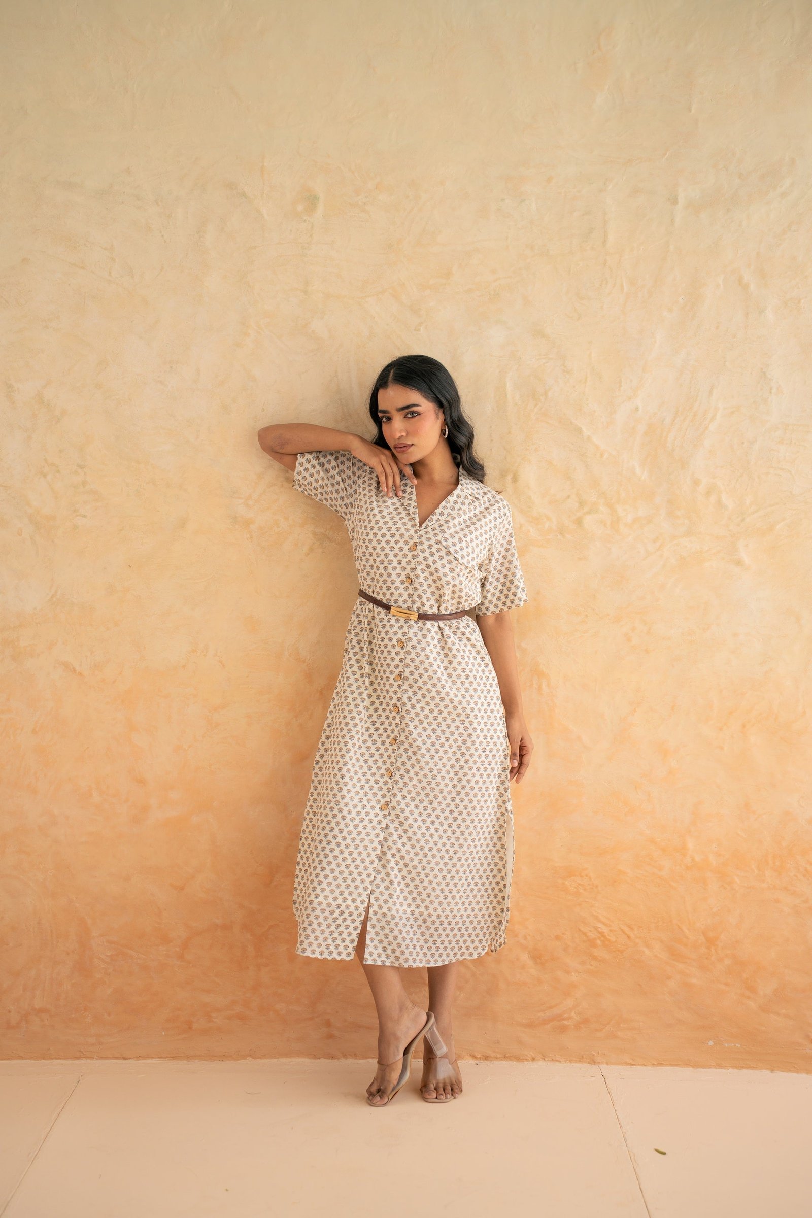 FLOWER BUTA SHIRT DRESS - Image 5