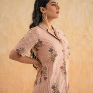 BLOCK PRINT SHIRT DRESS - Image 3