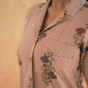 BLOCK PRINT SHIRT DRESS - Image 8
